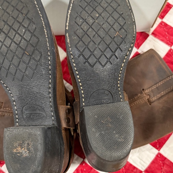 Frye Dark Brown Leather Moto Boots - Picture 4 of 5